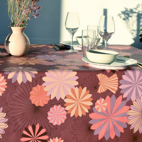 Engel Purple - Notes by Susanne Schjerning - abwaschbare Tischdecke mit rutschfester Unterseite