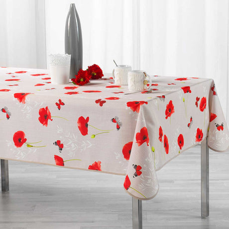Sweet Poppy, fleckabweisende Tischdecke, 150 x 240 cm