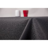 Jacquard Stone Schwarz – elegante abwaschbare Tischdecke mit jacquardgewebtem Muster – 160 cm breit