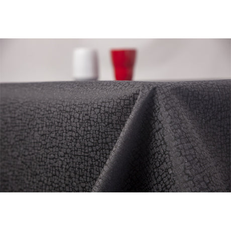 Jacquard Stone Schwarz – elegante abwaschbare Tischdecke mit jacquardgewebtem Muster – 160 cm breit