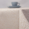 Jacquard Stone Beige – elegante abwaschbare Tischdecke mit jacquardgewebtem Muster