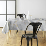 Textilia Glitter Marbrelle - Wachstuch Tischdecke mit Marmoroptik und Glitzerdetails, Ambiente