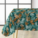 Textilia Riviera Green - Wachstuch Tischdecke mit schönen tropischen Blättern, Ecke