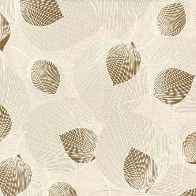 Textilia Helga Creme – Wachstuch Tischdecke mit interessantem Blättermuster