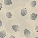 Textilia Helga Grau - Wachstuch Tischdecke mit spannendem Blattmuster