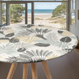 Textillia Panazio Linen - Runde Wachstischdecke mit Gummizug