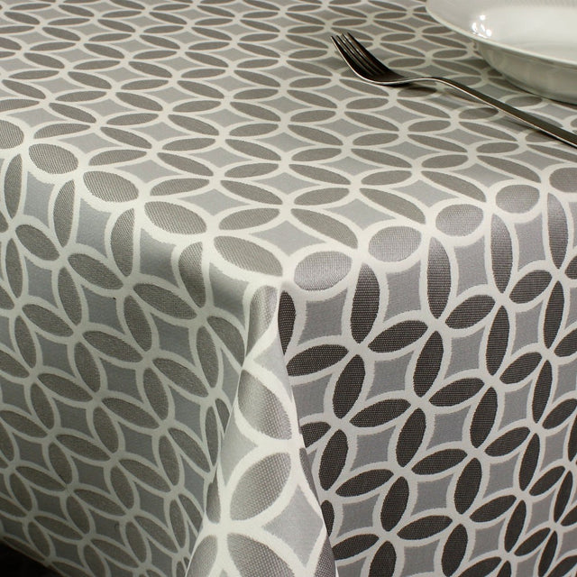 Trama - Abwaschbare Tischdecke mit schönem grauem Muster - 140 cm breit