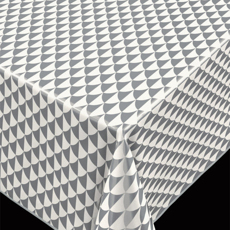 Trend Pirot Grau - PVC-freie Wachstuch Tischdecke