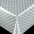 Trend Polka Grau – PVC-freie Wachstuch Tischdecke