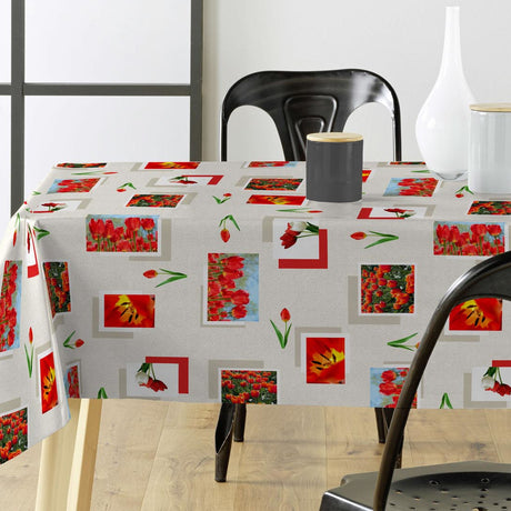 Tulipe – Wachstuch Tischdecke mit Tulpen