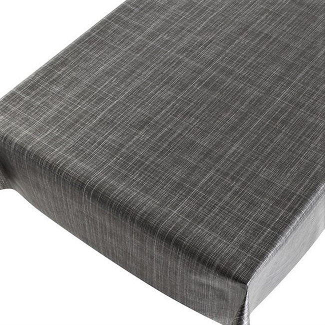 Tweed Anthrazit, Wachstuch Tischdecke mit geprägter Oberfläche