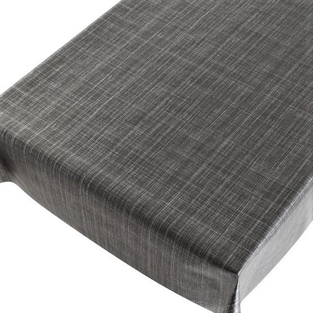 Tweed Anthrazit, Wachstuch Tischdecke mit geprägter Oberfläche