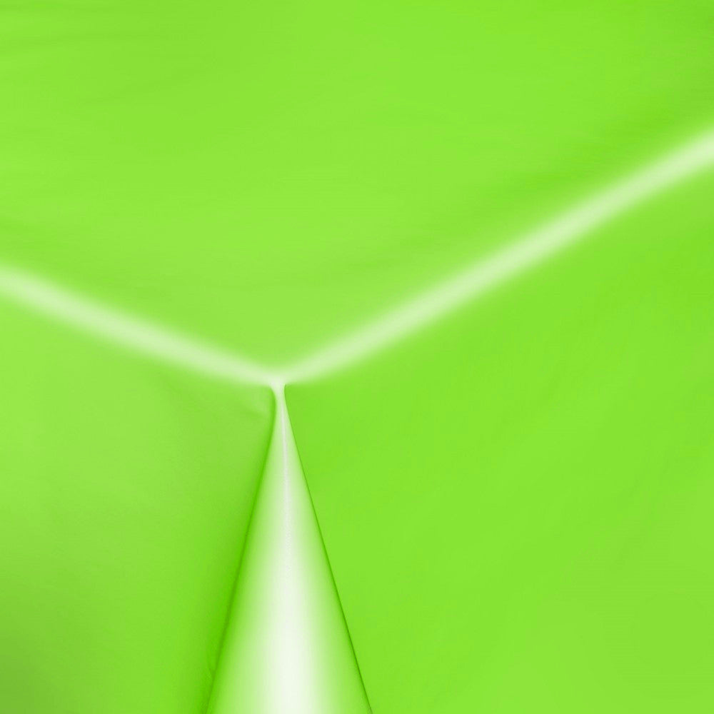 Uni Color - Einfarbige, halbglänzende Wachstuch Tischdecke, 140 cm breit - Limettengrün