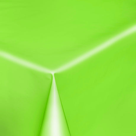 Uni Color - Einfarbige, halbglänzende Wachstuch Tischdecke, 140 cm breit - Limettengrün