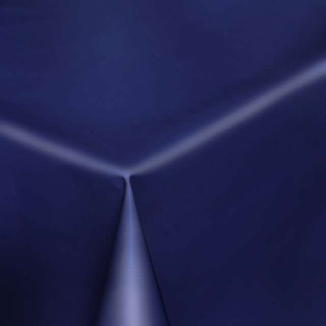 Uni Color – Einfarbige halbglänzende Wachstuch Tischdecke, 140 cm breit – Dunkelblau