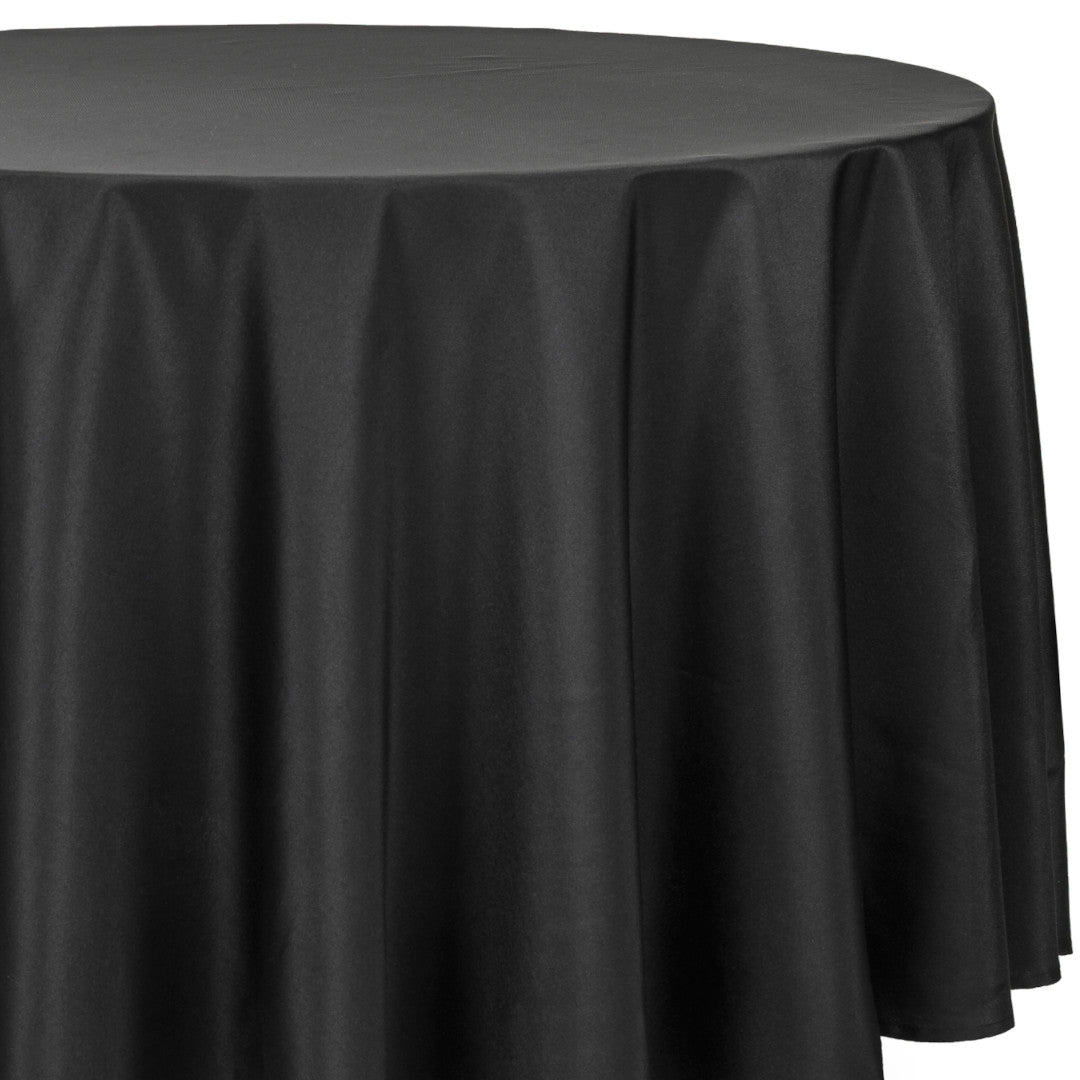 Vento – Einfarbige runde Stofftischdecke Ø230 cm, Schwarz