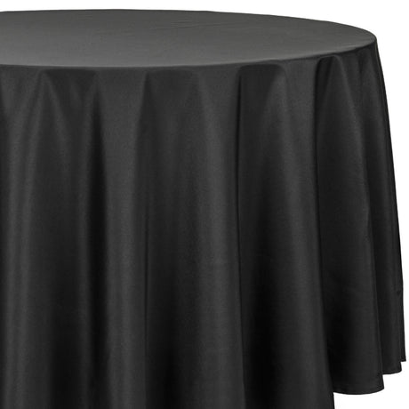 Vento – Einfarbige runde Stofftischdecke Ø230 cm, Schwarz