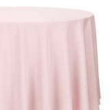 Vento – Einfarbige runde Stofftischdecke Ø230 cm, Altrosa, Nahaufnahme