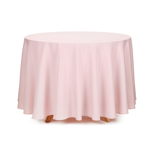 Vento – Einfarbige runde Stofftischdecke Ø230 cm, Altrosa
