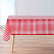 Vichy Rot 150 x 240 cm, rechteckige Tischdecke mit Fleckschutz und Karomuster, auf dem Tisch