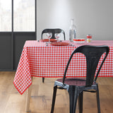 Vichy Rot 150 x 240 cm, rechteckige Tischdecke mit Fleckschutz und Karomuster, Ambienteaufnahme