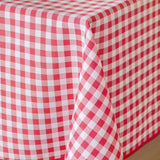 Vichy Rot 150 x 240 cm, rechteckige Tischdecke mit Fleckschutz und Karomuster, Nahaufnahme