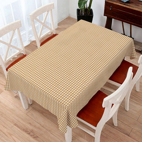 Vichy Petite Sand - Wachstuch Tischdecke mit kleinen Karos