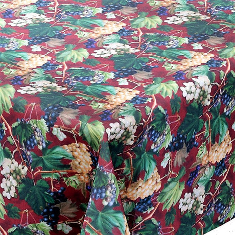 Vignes Bordeaux – abwaschbare Tischdecke mit Blättern und Trauben – 155 cm breit