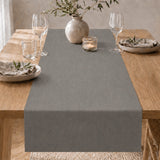 Wachstuch-Tischläufer – Linen Look Stone ca. 60 cm breit