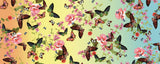 Aimee, Wachstuch Tischdecke mit vielen Schmetterlingen und Blumen