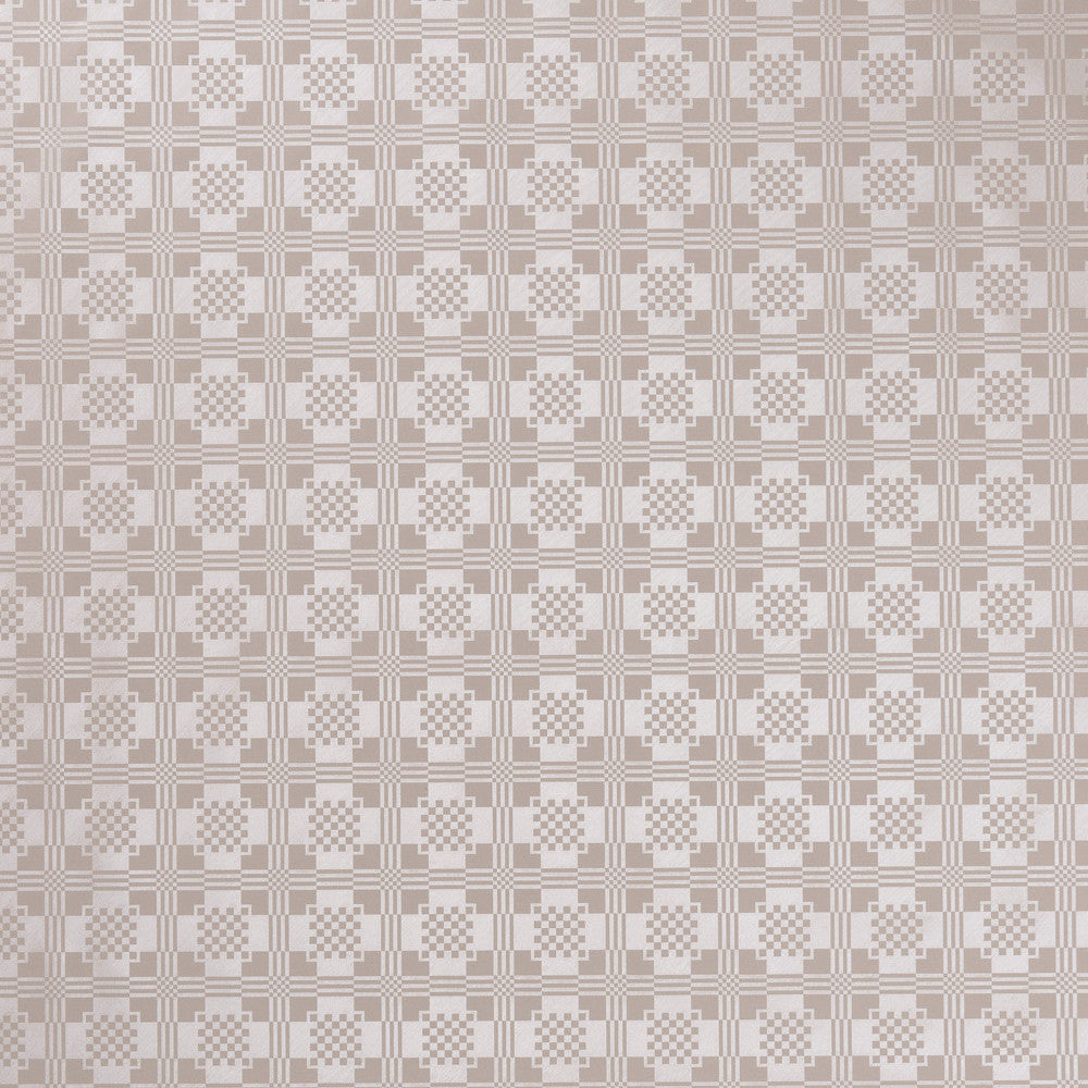 Damast Carre Classic Taupe, damastgeprägte Wachstuch Tischdecke