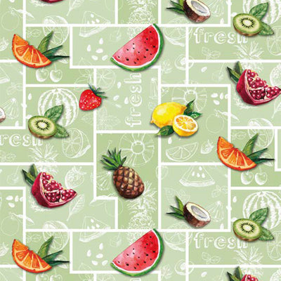 Fresh Fruit - Wachstuch Tischdecke mit frischem Obst