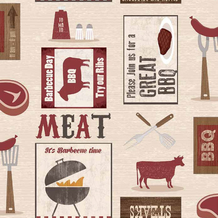 Great BBQ – Wachstuch Tischdecke, gut zum Grillen