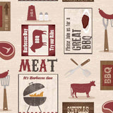 Great BBQ – Wachstuch Tischdecke, gut zum Grillen
