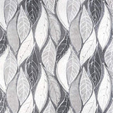 Leaves Grey – Wachstuch Tischdecke mit grauen Blättern
