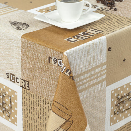 Wachstuch Tischdecke – Kaffee – mit/ohne Zucker