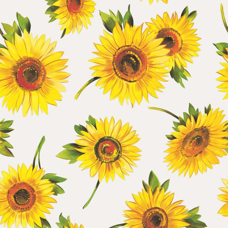 Karla Weiß, Wachstuch Tischdecke mit blühenden Sonnenblumen