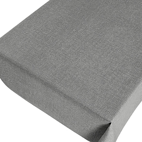 Linen Look Stone - Einfarbige Wachstuch Tischdecke in Leinenoptik, geprägte Oberfläche, Muster