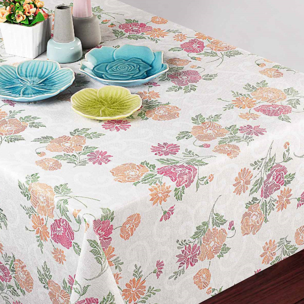 Misty Color Flower – Wachstuch Tischdecke mit Blumenmotiv, 140 cm breit