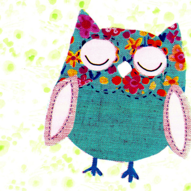 Owls Vintage, Wachstuch Tischdecke mit Eulen, 140 cm breit
