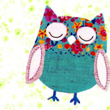 Owls Vintage, Wachstuch Tischdecke mit Eulen, 140 cm breit