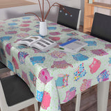 Owls, Wachstuch Tischdecke mit Eulen, 140 cm breit