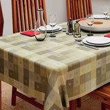 Victor Beige, Wachstuch Tischdecke mit Karomuster