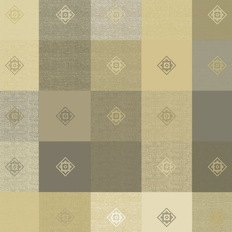 Victor Beige, Wachstuch Tischdecke mit Karomuster