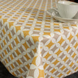 Wachstuch Tischdecke Amera Grau und Gelb