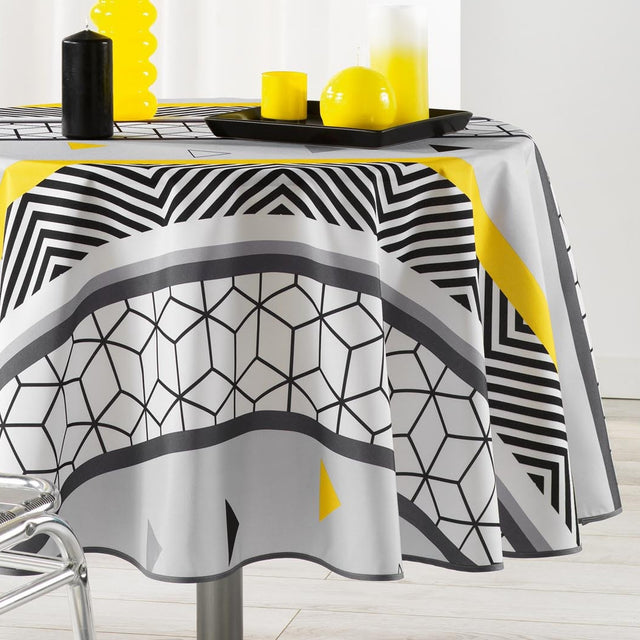 Yellow Mix Ø 180 cm, runde Tischdecke mit Fleckschutz