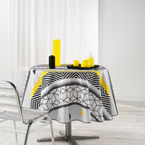 Yellow Mix Ø 180 cm, runde Tischdecke mit Fleckschutz